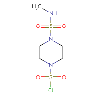 Chemical structure of 4-(methylsulfamoyl)piperazine-1-sulfonyl chloride - CSSB14968819069