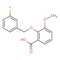 Chemical structure of 2-[(3-fluorophenyl)methoxy]-3-methoxybenzoic acid - CSSB00020596193