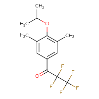 Chemical structure of 1-[3,5-dimethyl-4-(propan-2-yloxy)phenyl]-2,2,3,3,3-pentafluoropropan-1-one - CSSB21103684567