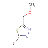 Chemical structure of 2-bromo-5-(methoxymethyl)-1,3,4-thiadiazole - CSSB00011858858