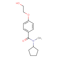 Chemical structure of N-cyclopentyl-4-(2-hydroxyethoxy)-N-methylbenzamide - CSSB01401502452