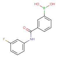 Chemical structure of {3-[(3-fluorophenyl)carbamoyl]phenyl}boronic acid - CSSB00015191482