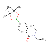 Chemical structure of N,N-diethyl-4-(4,4,5,5-tetramethyl-1,3,2-dioxaborolan-2-yl)benzamide - CSSB00010175884