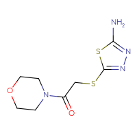 Chemical structure of 2-[(5-amino-1,3,4-thiadiazol-2-yl)sulfanyl]-1-(morpholin-4-yl)ethan-1-one - CSSB00000247351