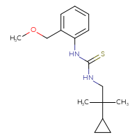 Chemical structure of 3-(2-cyclopropyl-2-methylpropyl)-1-[2-(methoxymethyl)phenyl]thiourea - CSSB01132597602
