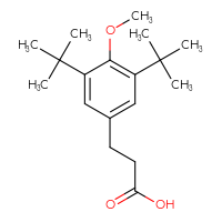Chemical structure of 3-(3,5-di-tert-butyl-4-methoxyphenyl)propanoic acid - CSSB03549779798