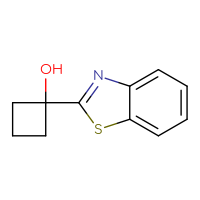 Chemical structure of 1-(1,3-benzothiazol-2-yl)cyclobutan-1-ol - CSSB00112617837