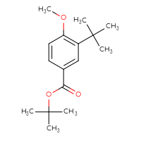 Chemical structure of tert-butyl 3-tert-butyl-4-methoxybenzoate - CSSB20814000348