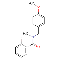 Chemical structure of 2-bromo-N-[(4-methoxyphenyl)methyl]-N-methylbenzamide - CSSB00047481236