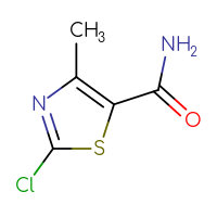 Chemical structure of 2-chloro-4-methyl-1,3-thiazole-5-carboxamide - CSSB00010273074