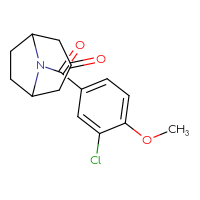 Chemical structure of 8-(3-chloro-4-methoxybenzoyl)-8-azabicyclo[3.2.1]octan-3-one - CSSB02036069554