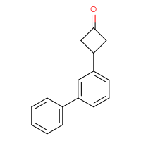 Chemical structure of 3-{[1,1'-biphenyl]-3-yl}cyclobutan-1-one - CSSB00020591222