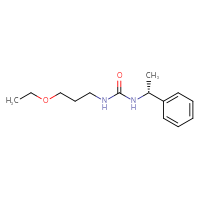 Chemical structure of 3-(3-ethoxypropyl)-1-[(1R)-1-phenylethyl]urea - CSSB02001685180