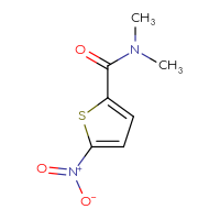 Chemical structure of N,N-dimethyl-5-nitrothiophene-2-carboxamide - CSSB00000159511