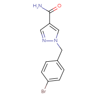 Chemical structure of 1-[(4-bromophenyl)methyl]-1H-pyrazole-4-carboxamide - CSSB00078955503