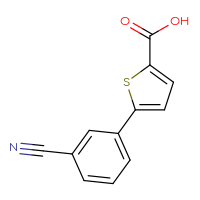 Chemical structure of 5-(3-cyanophenyl)thiophene-2-carboxylic acid - CSSB00011410193