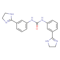 Chemical structure of 1,3-bis[3-(4,5-dihydro-1H-imidazol-2-yl)phenyl]urea - CSSB00025682997
