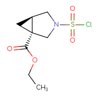 Chemical structure of ethyl (1R,5R)-3-(chlorosulfonyl)-3-azabicyclo[3.1.0]hexane-1-carboxylate - CSSB14992515605