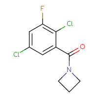 Chemical structure of 1-(2,5-dichloro-3-fluorobenzoyl)azetidine - CSSB06463691179