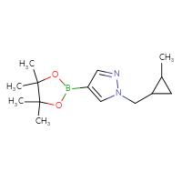 Chemical structure of 1-[(2-methylcyclopropyl)methyl]-4-(4,4,5,5-tetramethyl-1,3,2-dioxaborolan-2-yl)-1H-pyrazole - CSSB00116534327