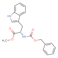 Chemical structure of methyl (2S)-2-{[(benzyloxy)carbonyl]amino}-3-(1H-indol-3-yl)propanoate - CSSB00015261052