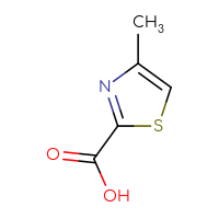 Chemical structure of 4-methyl-1,3-thiazole-2-carboxylic acid - CSSB00011934771