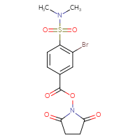 Chemical structure of 2,5-dioxopyrrolidin-1-yl 3-bromo-4-(dimethylsulfamoyl)benzoate - CSSB20270229966