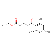 Chemical structure of ethyl 5-oxo-5-(2,4,6-trimethylphenyl)pentanoate - CSSB00020572526