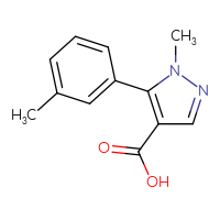 Chemical structure of 1-methyl-5-(3-methylphenyl)-1H-pyrazole-4-carboxylic acid - CSSB00010303361