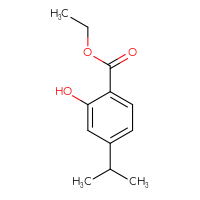Chemical structure of ethyl 2-hydroxy-4-(propan-2-yl)benzoate - CSSB01991687263