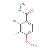 Chemical structure of 2-bromo-3-fluoro-4-methoxy-N-methylbenzamide - CSSB02283620509