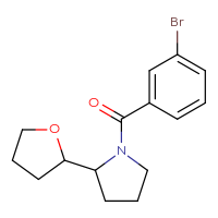 Chemical structure of 1-(3-bromobenzoyl)-2-(oxolan-2-yl)pyrrolidine - CSSB02021111395