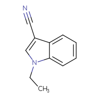 Chemical structure of 1-ethyl-1H-indole-3-carbonitrile - CSSB00000015079