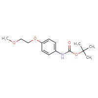 Chemical structure of tert-butyl N-[4-(2-methoxyethoxy)phenyl]carbamate - CSSB00012224045