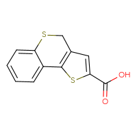 Chemical structure of 4H-thieno[3,2-c]thiochromene-2-carboxylic acid - CSSB00011246612