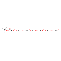 Chemical structure of 20-(tert-butoxy)-20-oxo-3,6,9,12,15,18-hexaoxaicosanoic acid - CSSB03436546465