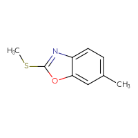 Chemical structure of 6-methyl-2-(methylsulfanyl)-1,3-benzoxazole - CSSB00009850770