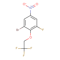 Chemical structure of 1-bromo-3-fluoro-5-nitro-2-(2,2,2-trifluoroethoxy)benzene - CSSB00150719945
