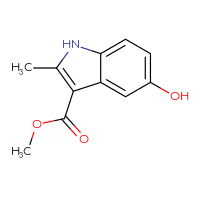 Chemical structure of methyl 5-hydroxy-2-methyl-1H-indole-3-carboxylate - CSSB00000047315