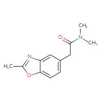 Chemical structure of N,N-dimethyl-2-(2-methyl-1,3-benzoxazol-5-yl)acetamide - CSSB05076183482
