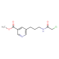 Chemical structure of methyl 5-[3-(2-chloroacetamido)propyl]pyridine-3-carboxylate - CSSB21332098326
