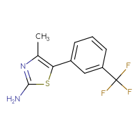 Chemical structure of 4-methyl-5-[3-(trifluoromethyl)phenyl]-1,3-thiazol-2-amine - CSSB00160498383