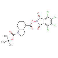 Chemical structure of 1-tert-butyl 4-(4,5,6,7-tetrachloro-1,3-dioxo-2,3-dihydro-1H-isoindol-2-yl) octahydro-1H-indole-1,4-dicarboxylate - CSSB20269879189