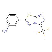 Chemical structure of 3-[3-(trifluoromethyl)-[1,2,4]triazolo[3,4-b][1,3,4]thiadiazol-6-yl]aniline - CSSB00039752572
