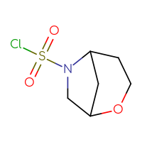 Chemical structure of 2-oxa-6-azabicyclo[3.2.1]octane-6-sulfonyl chloride - CSSB03549974774