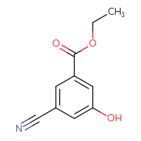 Chemical structure of ethyl 3-cyano-5-hydroxybenzoate - CSSB00009888333