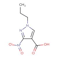 Chemical structure of 3-nitro-1-propyl-1H-pyrazole-4-carboxylic acid - CSSB00011161539