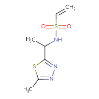 Chemical structure of N-[1-(5-methyl-1,3,4-thiadiazol-2-yl)ethyl]ethene-1-sulfonamide - CSSB00155118312