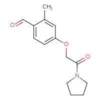 Chemical structure of 2-methyl-4-[2-oxo-2-(pyrrolidin-1-yl)ethoxy]benzaldehyde - CSSB02000673972