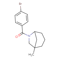Chemical structure of 6-(4-bromobenzoyl)-1-methyl-6-azabicyclo[3.2.1]octane - CSSB08093652636